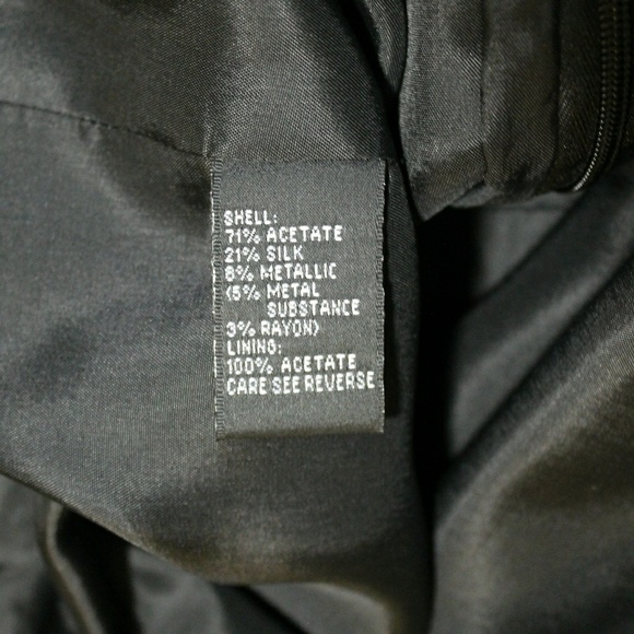 Carmen Marc Valvo Silver Bubble Hem Dress - Picture 2 of 8